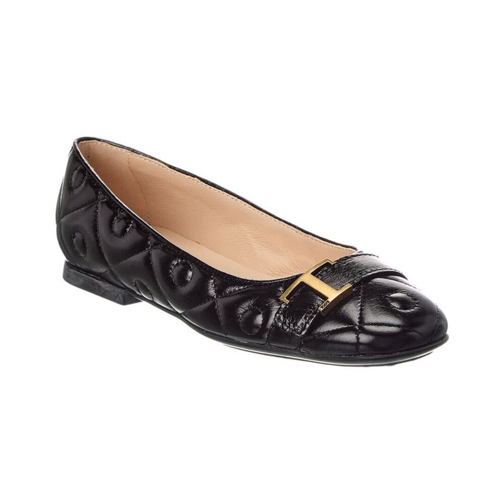 Tod’S Gomma Leather Flat, Black